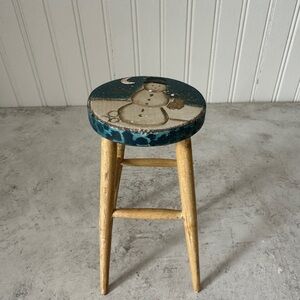 Midwest of Cannon Falls Decorative Snowman Stool 6.5" Christmas Winter Decor